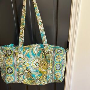 Vera Bradley Green and Yellow Travel Tote Bag